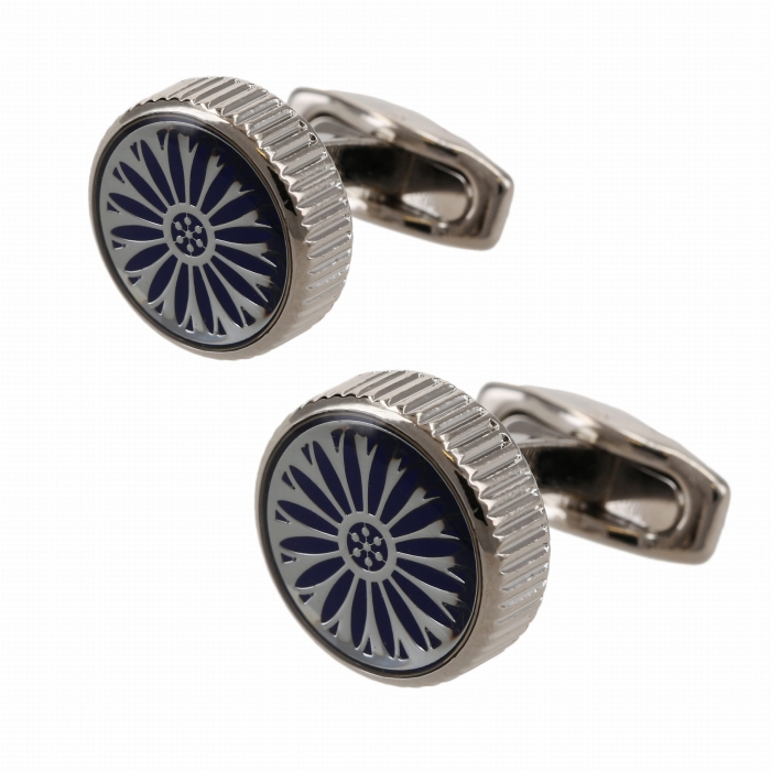 Spinki do mankietów klasyczne czarne oczko