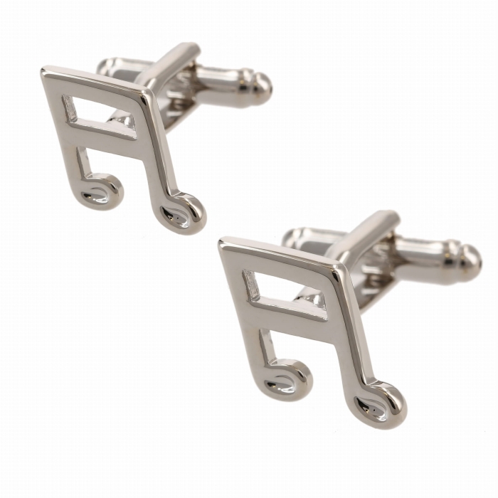 Spinki do mankietów tematyczne nuty / ćwierćnuty / muzyczne