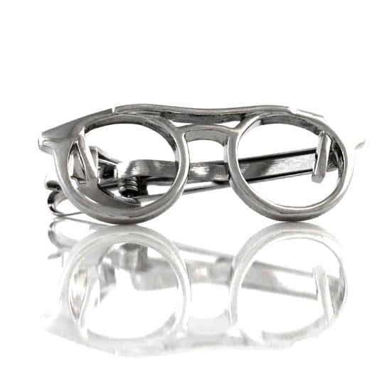 EM Men's Accessories spinka do krawatu okulary okularki w kolorze srebrnym.jpg