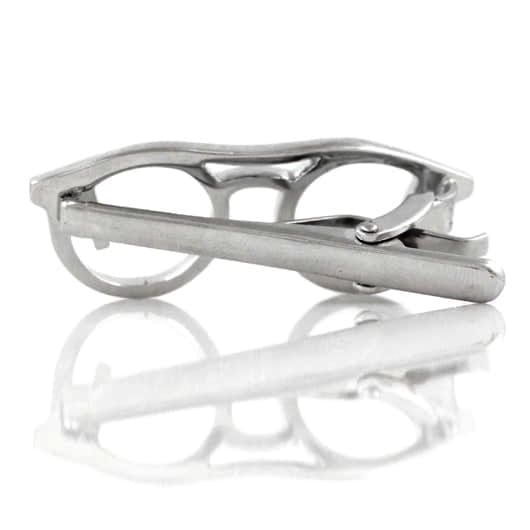 EM Men's Accessories spinka do krawatu okulary okularki w kolorze srebrnym.jpg