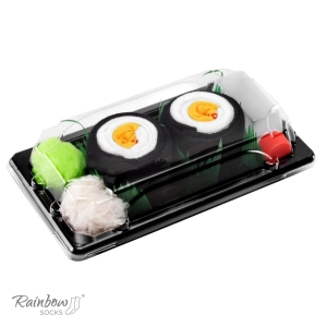 Zestaw prezentowy ze skarpetkami: skarpetki sushi - japońskie jedzenie
