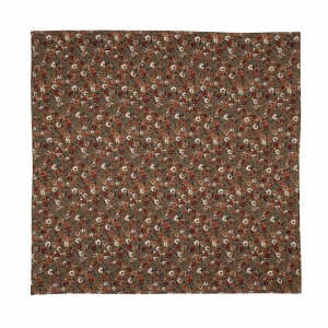 Zestaw prezentowy dla mężczyzny w kolorze zielonym w kwiatki: mucha + poszetka zapakowane w pudełko