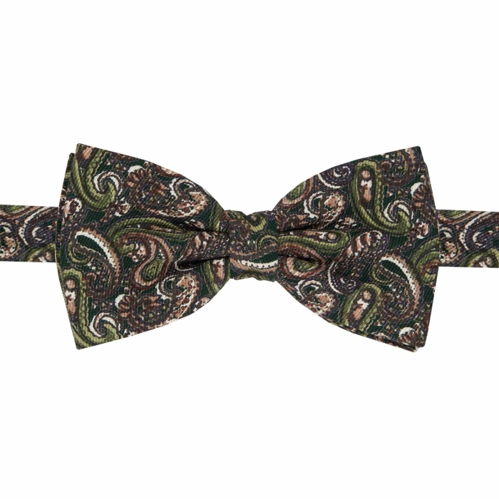 Mucha bawełniana zielona w paisley