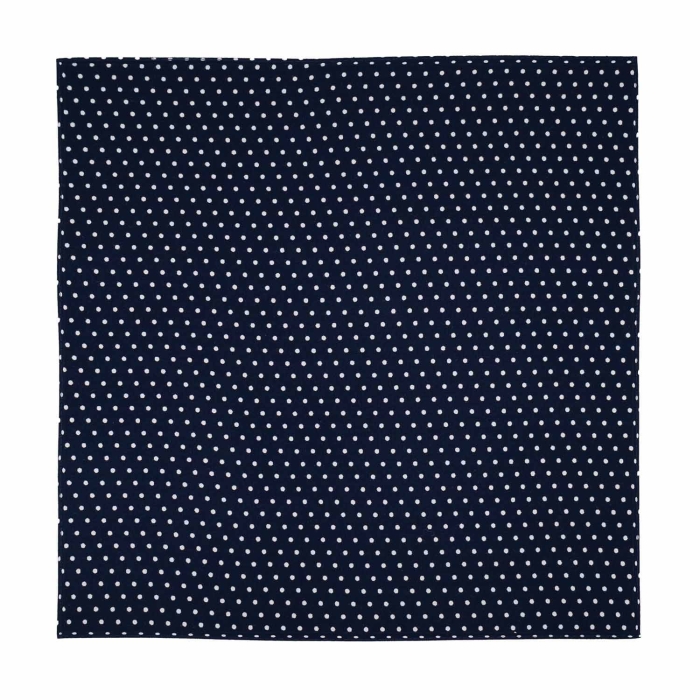 Poszetka bawełniana granatowa w kropki / groszki