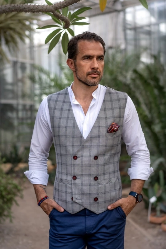 NEW SAMPLE 2024 Tailor-made vest - Double-breasted