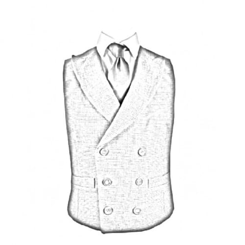NEW SAMPLE 2024 Tailor-made waistcoat - Double-breasted with lapels