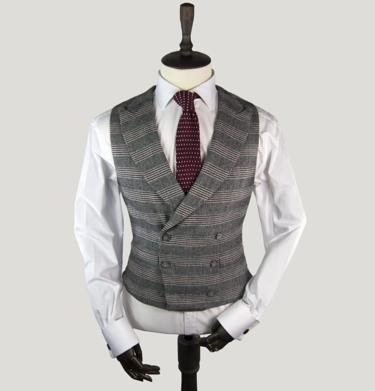 NEW SAMPLE 2024 Tailor-made waistcoat - Double-breasted with lapel