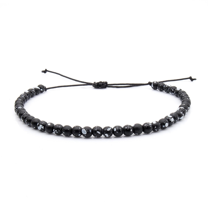 Bransoletka czarna - koraliki z możliwością regulacji - kamienie naturalne turmalin