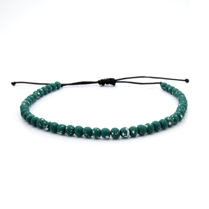 Bransoletka zielona - koraliki z możliwością regulacji - kamienie naturalne malachit