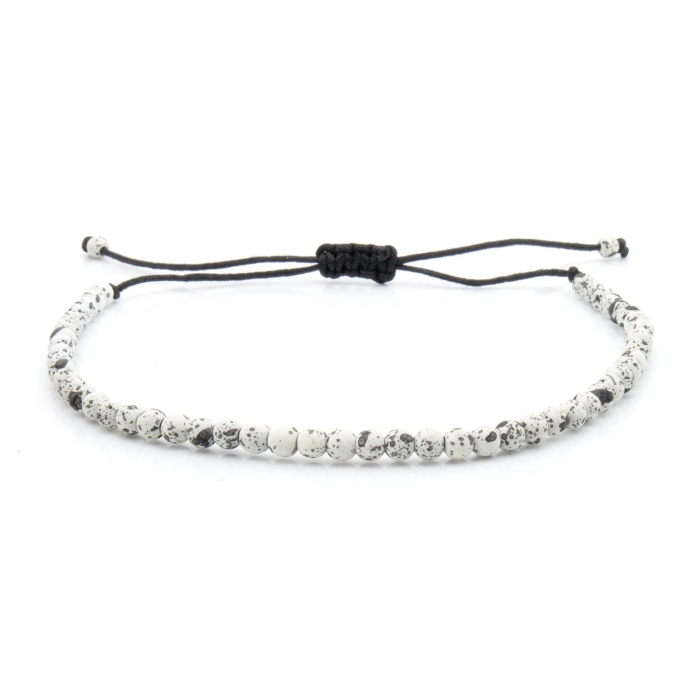 Bransoletka szara - koraliki z możliwościąBransoletka biała - koraliki z możliwością regulacji - kamienie naturalne agat regulacji - kamienie naturalne agat