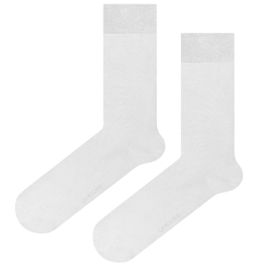Skarpety garniturowe perłowa biel - bawełna merceryzowana PREMIUM COLLECTION La Pescara socks