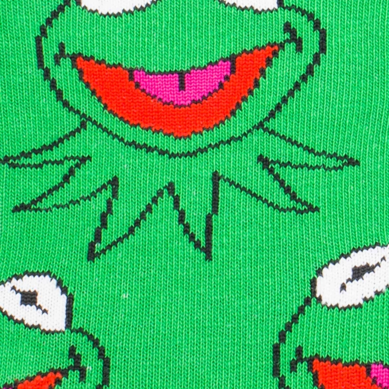 Skarpety kolorowe - zielone z czarnymi elementemi - kermit