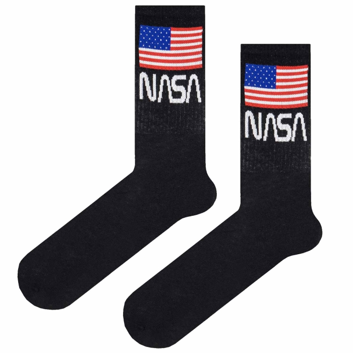 Skarpety kolorowe - czarne - NASA