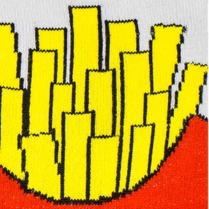 Skarpety kolorowe - czerwone - crispy fries