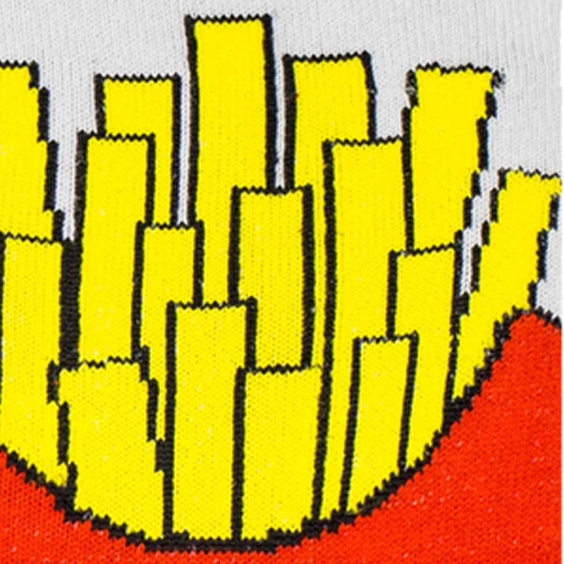 Skarpety kolorowe - czerwone - crispy fries