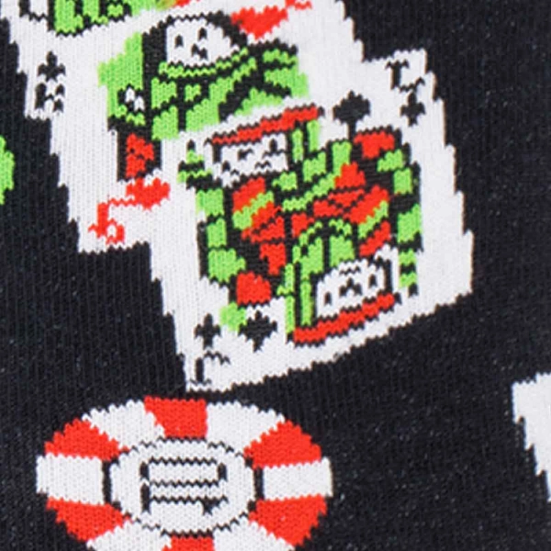 Skarpety kolorowe - czarne - pokerowa rozgrywka