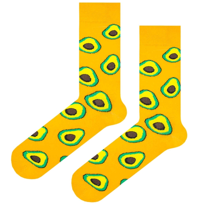 Skarpety kolorowe - żółte - avocado