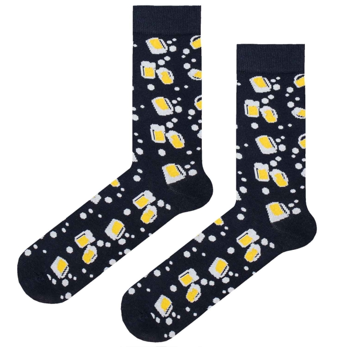 Skarpety kolorowe - czarne - pełen kufel