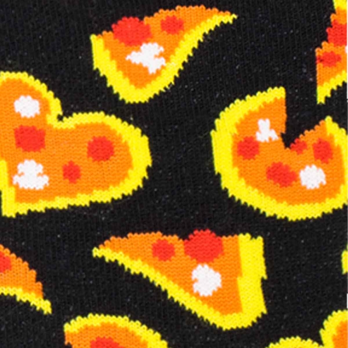 Skarpety kolorowe – czarne - pizza