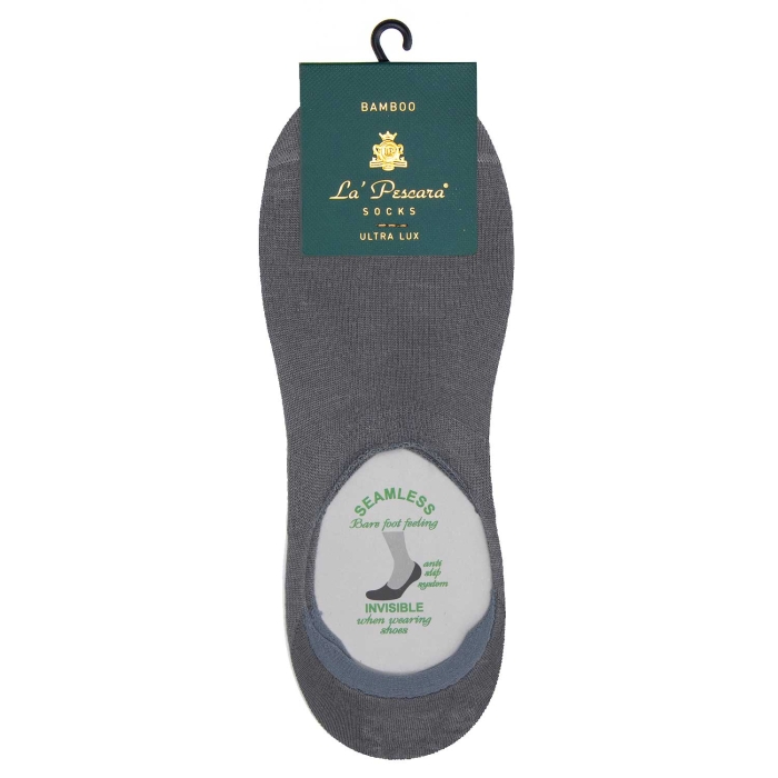 Skarpety szare stopki bambus PREMIUM COLLECTION La Pescara
