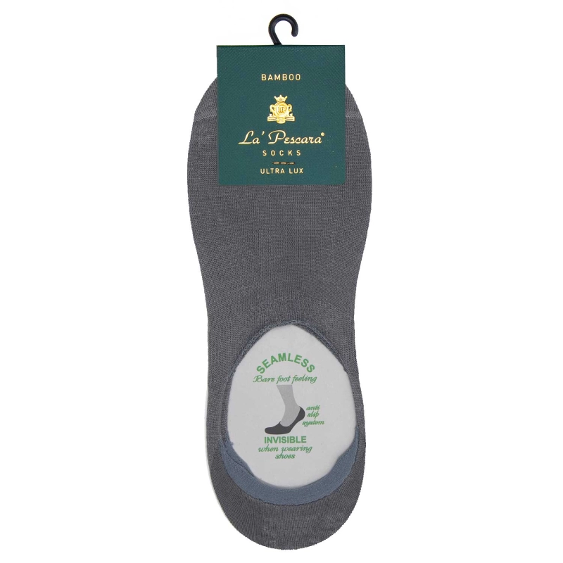 Skarpety szare stopki bambus PREMIUM COLLECTION La Pescara