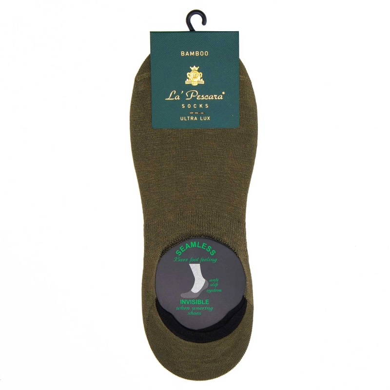 Skarpety oliwkowa stopki bambus PREMIUM COLLECTION La Pescara