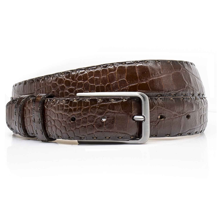 Pasek casualowy skórzany – kolor naturalny brązowy