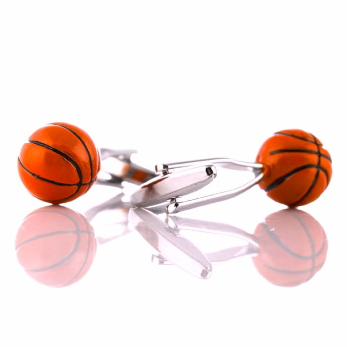 Spinki tematyczne do mankietów piłki koszykówka EM 7