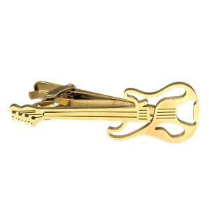 Spinka do krawata złota gitara elektryczna / basowa 5cm