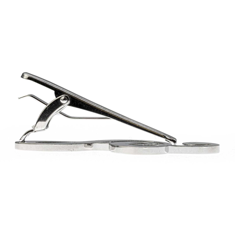 Spinka do krawata srebrna muzyczna - klucz wiolinowy 5,5cm