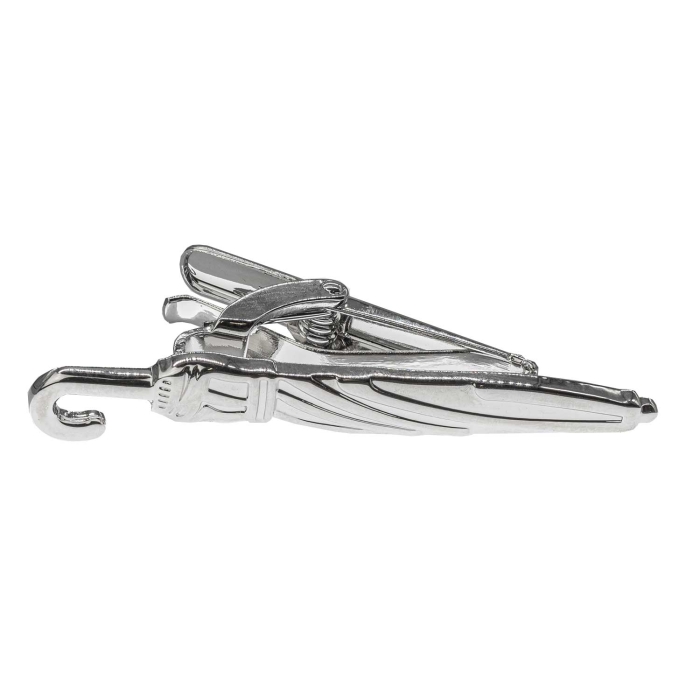 Spinka do krawata srebrna - parasol 5cm EM