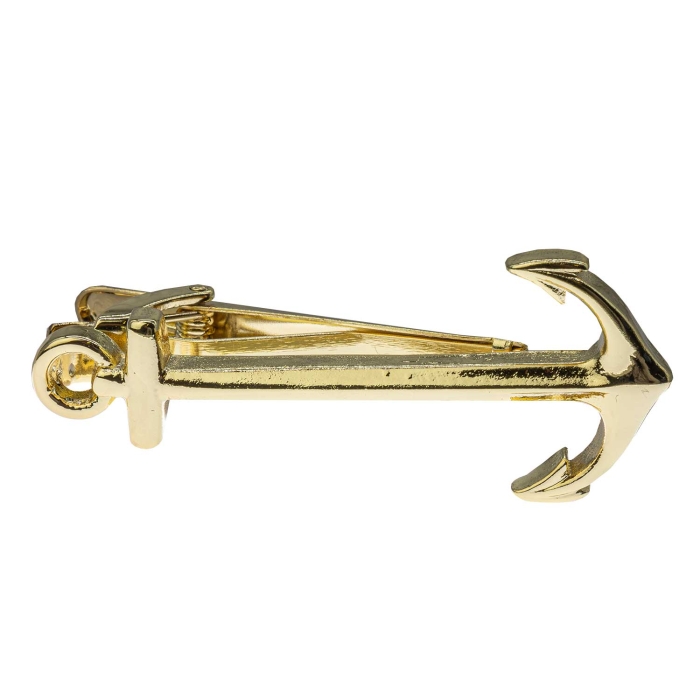 Spinka do krawata złota marynistyczna - kotwica 5,5cm