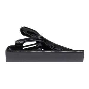 Spinka do krawata czarna klasyczna / elegancka gładka 3,3cm EM