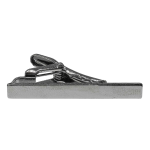 Spinka do krawata srebrna klasyczna / elegancka gładka 4cm
