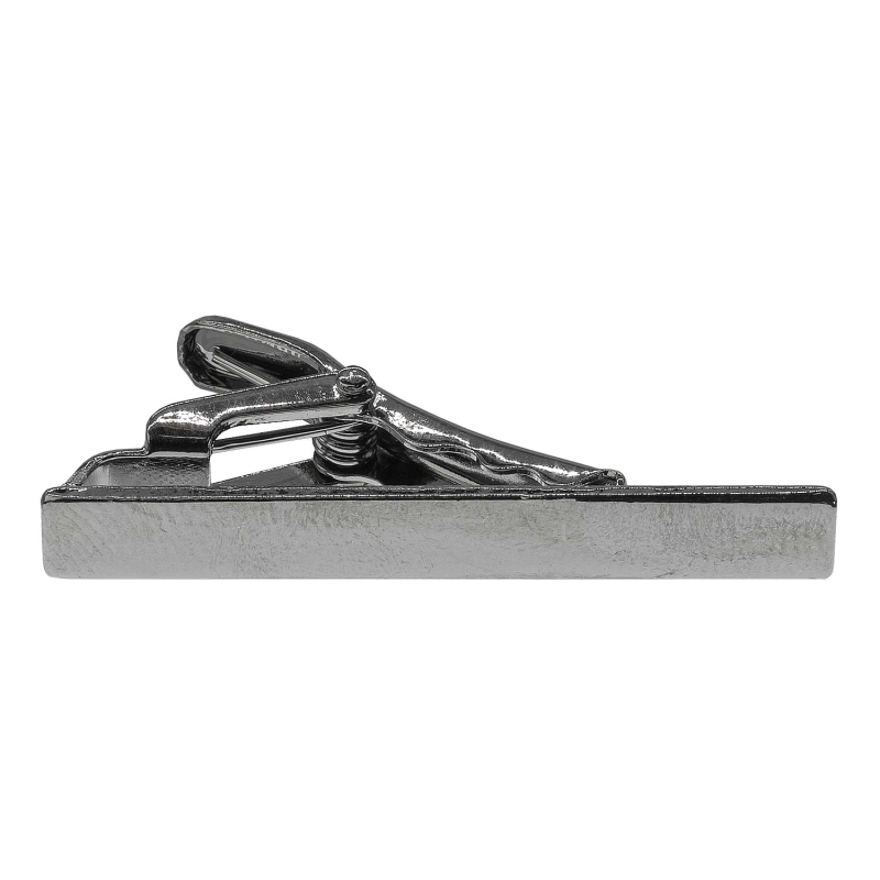 Spinka do krawata srebrna klasyczna / elegancka gładka 4cm