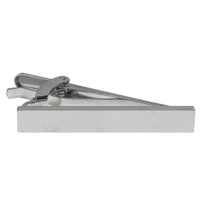 Spinka do krawata srebrna klasyczna / elegancka gładka gruba 5,6cm EM 44