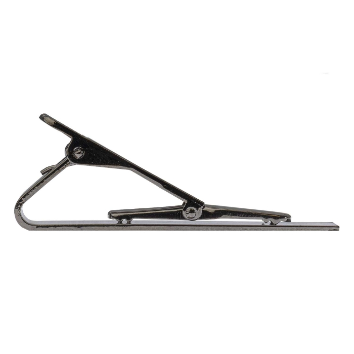 Spinka do krawata ciemnosrebra elegancka w mikrowzór 5,5cm