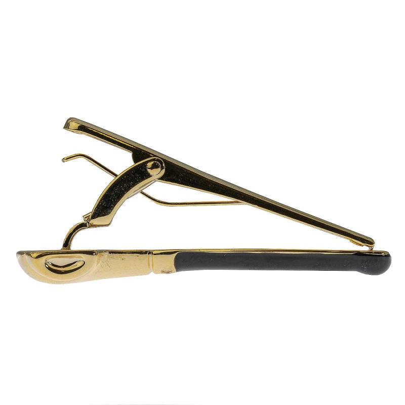 Spinka do krawata złota fajka do paleni 5cm EM