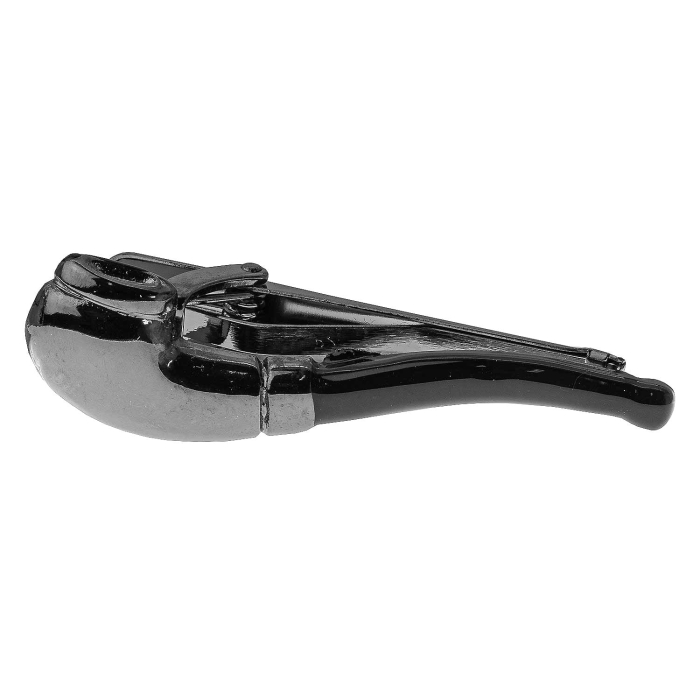 Spinka do krawata ciemnosrebrna fajka do paleni 5cm