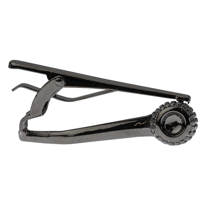 Spinka do krawata ciemnosrebrna fajka do palenia 4,5cm