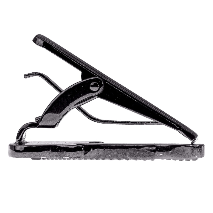 Spinka do krawata ciemnosrebrna gitara basowa / elektryczna 3cm