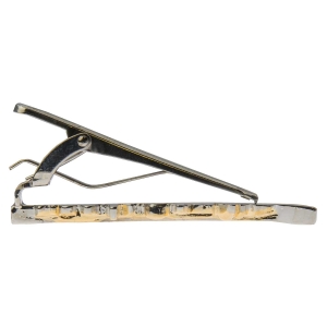 Spinka do krawata srebrno-złota okręt wojenny / statek / krążownik / niszczyciel 5,3cm