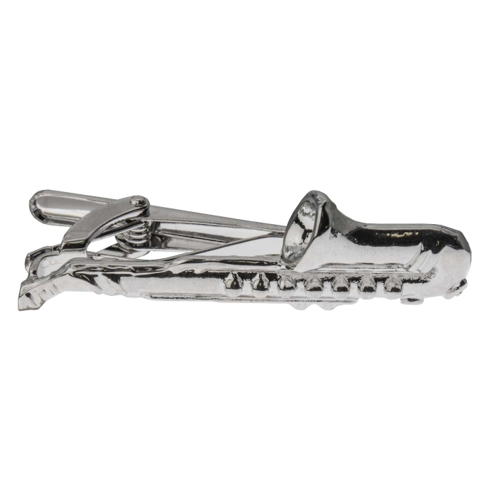 Spinka do krawata srebrna muzyczna - saksofon 5cm