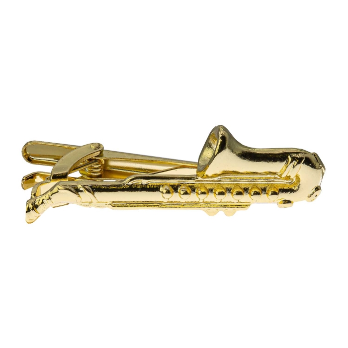 Spinka do krawata złota muzyczna - saksofon 5cm