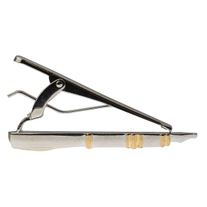 Spinka do krawata srebrno-złota długopis / pióro 5cm