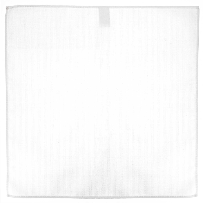 Poszetka bawełniana biała w paski EM