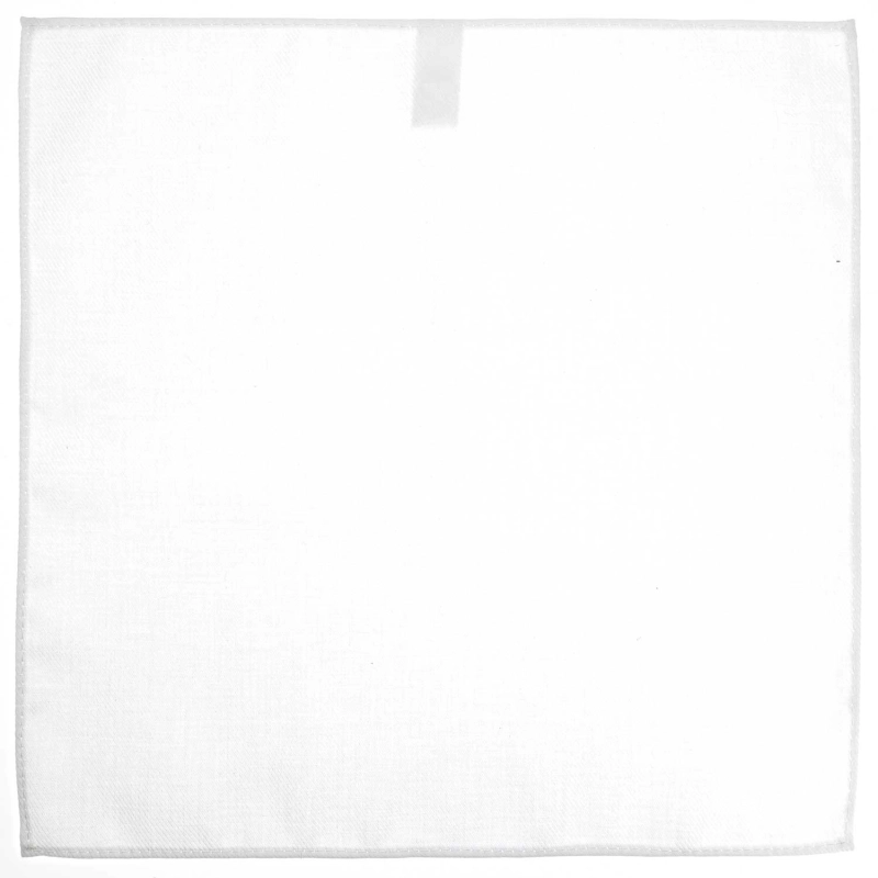 Poszetka bawełniana biała z mikrowzorem twill EM