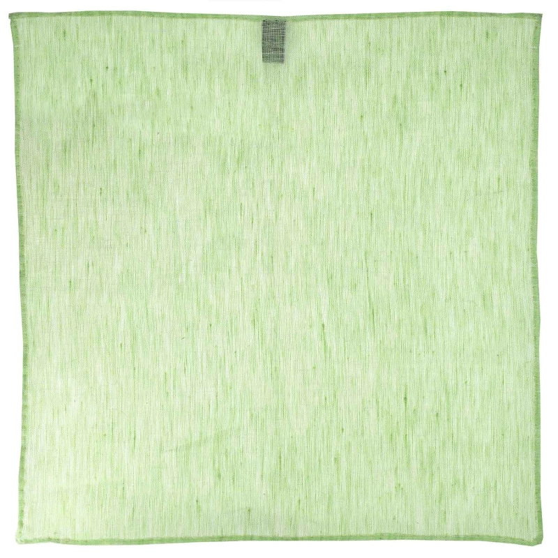 Poszetka lniana zielona obszyta ręcznie EM