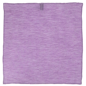 Poszetka lniana fioletowa - lawendowa obszyta ręcznie EM