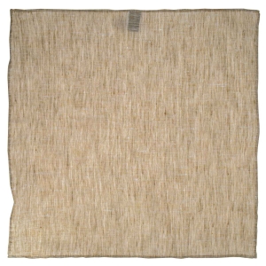 Poszetka lniana beżowa obszyta ręcznie EM